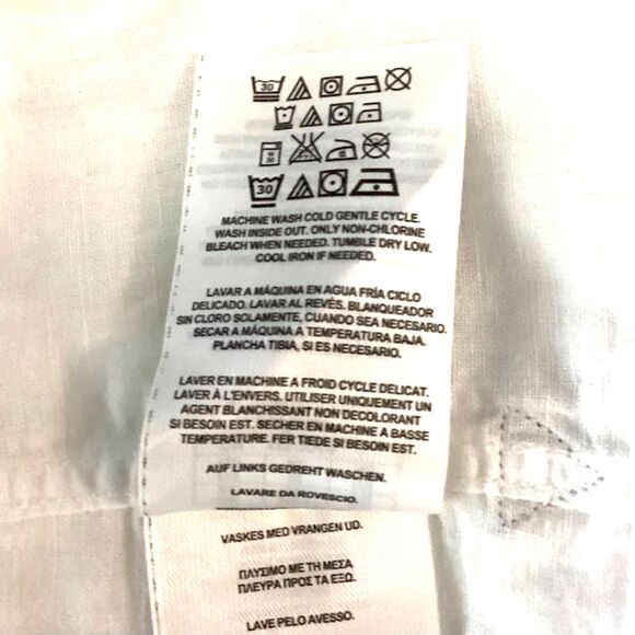 Guess Button Down Shirt Men's XL White Pearl Snap Button Western Long Sleeve - Picture 8 of 9